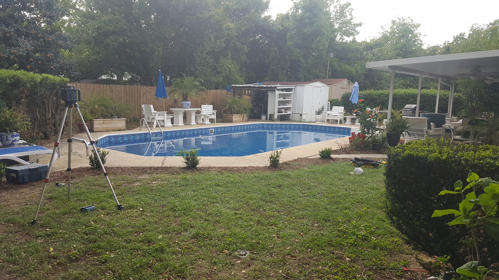 before Pool Enclosure